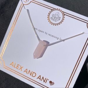 Alex and Ani rose quartz gemstone necklace